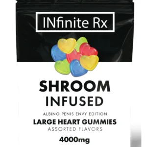 buy INfinite Rx Shroom Infused Albino Penis Envy Edition Large Heart Gummies Edibles (4000mg)